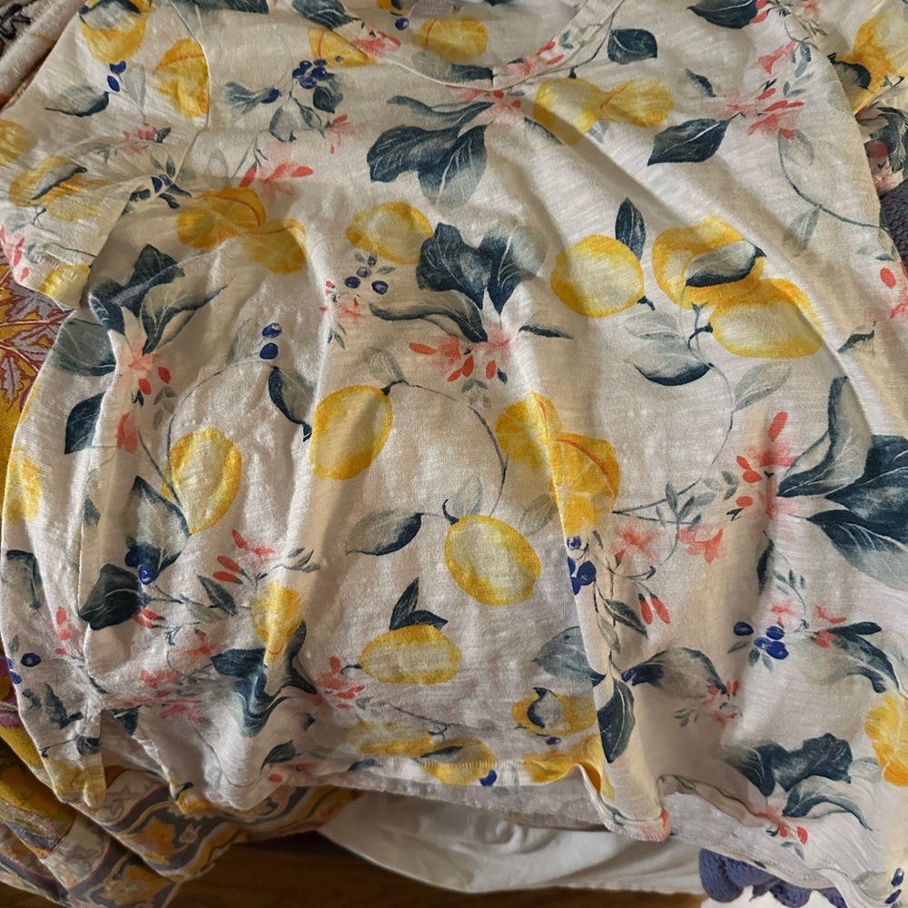 Chico's Multicolor Floral Tee